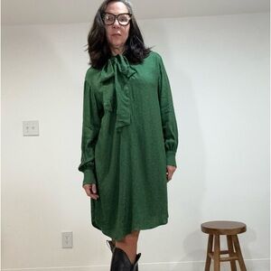 Green mini dress !